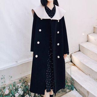 Ruffled Collar Medium Long Jacket