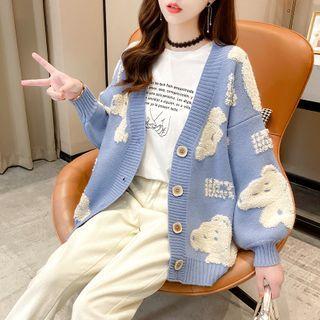 Bear Applique Cardigan