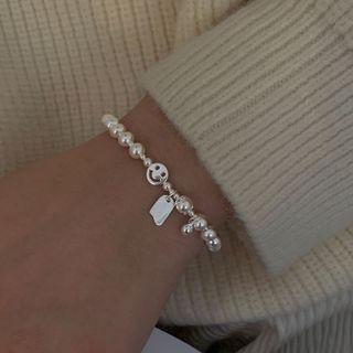 Bead Bracelet Sl0474 - Silver - One Size