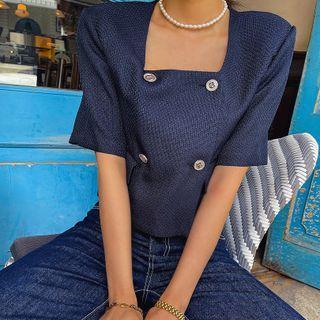 Square-neck Short-sleeve Jacket