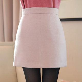 Twill A-line Miniskirt