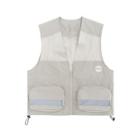 Sleeveless Logo Cargo Vest