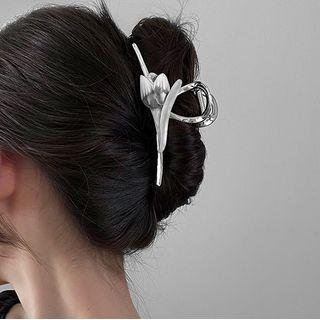 Tulip Alloy Hair Clamp Silver & Gray - One Size