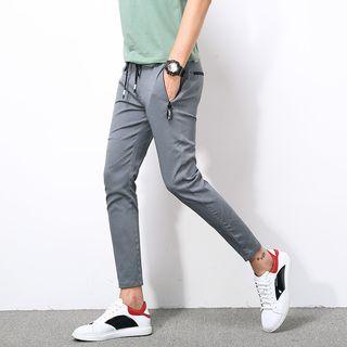 Slim-fit Drawstring Side Zipped Pants