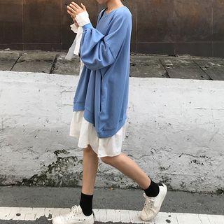 Mock Two-piece Sweat Dress