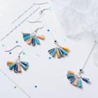 Non-matching 925 Sterling Silver Crystal Fringed Earring