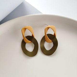 Twisted Interlocking Hoop Dangle Earring 1 Pair - As Shown In Figure - One Size