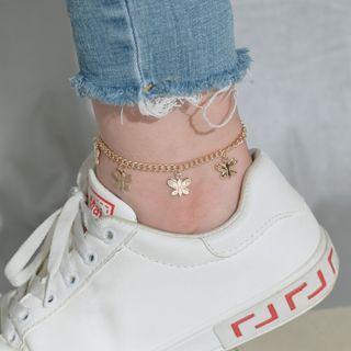 Butterfly Anklet Gold - One Size