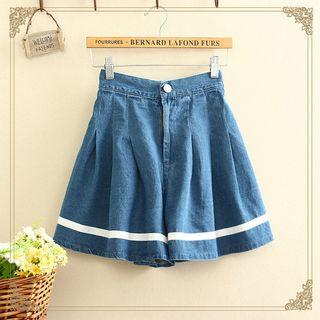 Striped Denim Skort