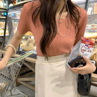 Petal Collar Knit Shirt
