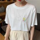 Embroidered Short-sleeve T-shirt (various Designs)
