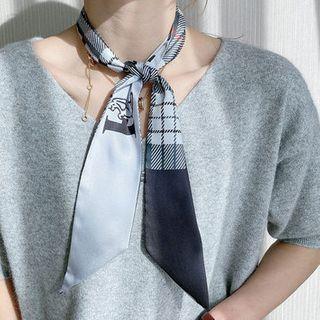 Plaid Narrow Scarf