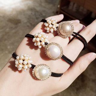 Set Of 2: Faux Pearl Hair Tie
