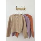 Pointelle-knit Cardigan (6 Colors)