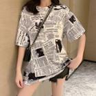 Short-sleeve T-shirt Black & White - One Size