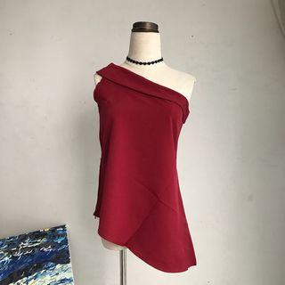 Asymmetrical One-shoulder Sleeveless Top