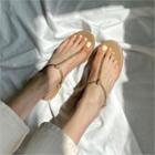 T-strap Rhinestone Sandals