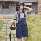 Set : Top + Cropped Dungarees