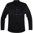 Lettering Panel Long-sleeve Shirt