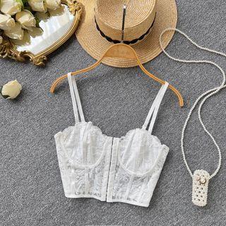 Suspender Lace Top