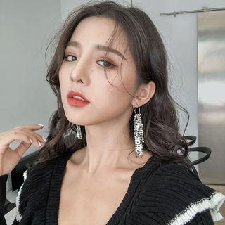 Sequined Statement Earring As Shown In Figure - One Size