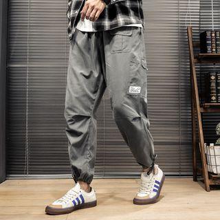 High-waist Applique Cargo Harem Pants