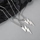 Couple Matching Lightning Pendant Chain Necklace