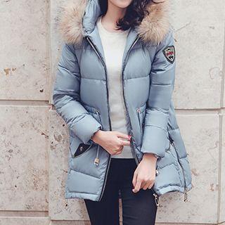 Faux Fur Trim Down Coat