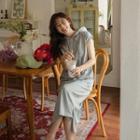 Hooded Cap-sleeve T-shirt Dress