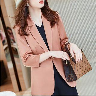 Plain Blazer / Midi A-line Dress