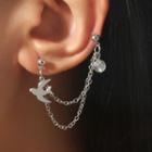 Swallow Chain Stud Earring