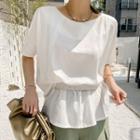 Boxy-fit Blouse With Belt