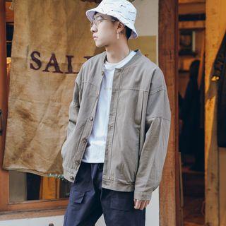 Drop-shoulder Button Jacket