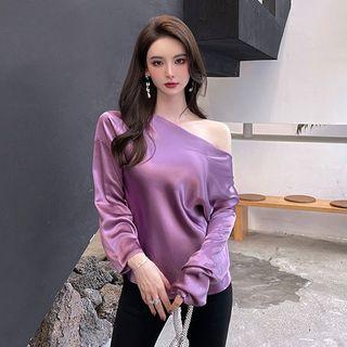 Asymmetrical Ribbon Blouse