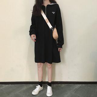 Long-sleeve Sailor Collar Pullover Dress