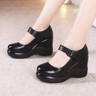 Platform Wedge Mary Janes