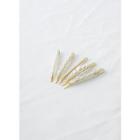 Faux-pearl Hair Pin Set Of 5 Ivory - One Size