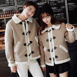 Couple Matching Fleece-lined Toggle Jacket