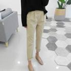 Button-fly Tapered Cotton Pants