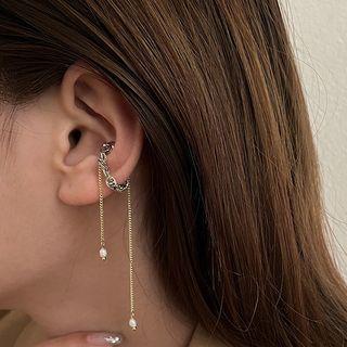 Bead Drop Clip-on Earring 1 Pc - Clip On Earring - Gold - One Size