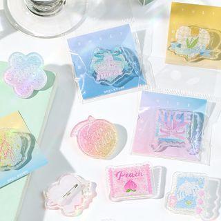 Cartoon Glitter Acrylic Brooch