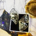 Alloy Butterfly Earring Butterfly Wing - Gold - One Size