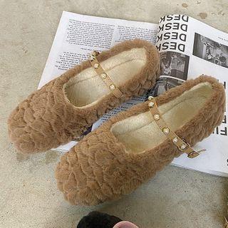 Furry Mary Jane Shoes