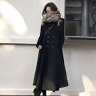Double-breasted Midi A-line Coat