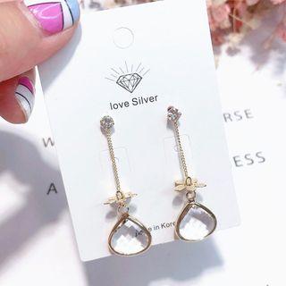 Droplet & Flower Dangle Earring