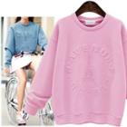 Embossed Long-sleeve Sweatshirt