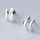Polished Sterling Silver Earring 1 Pair - Silver - One Size