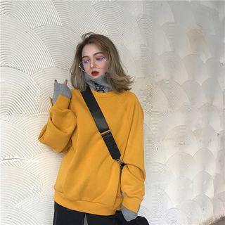 Color Panel Knit Panel Pullover
