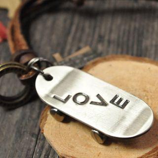 Lettering Skateboard Pendant Necklace