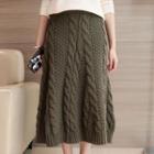 Cable-knit Midi Skirt